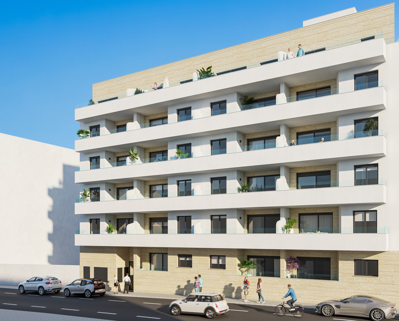 New-build apartments in Torrevieja, Habaneras area