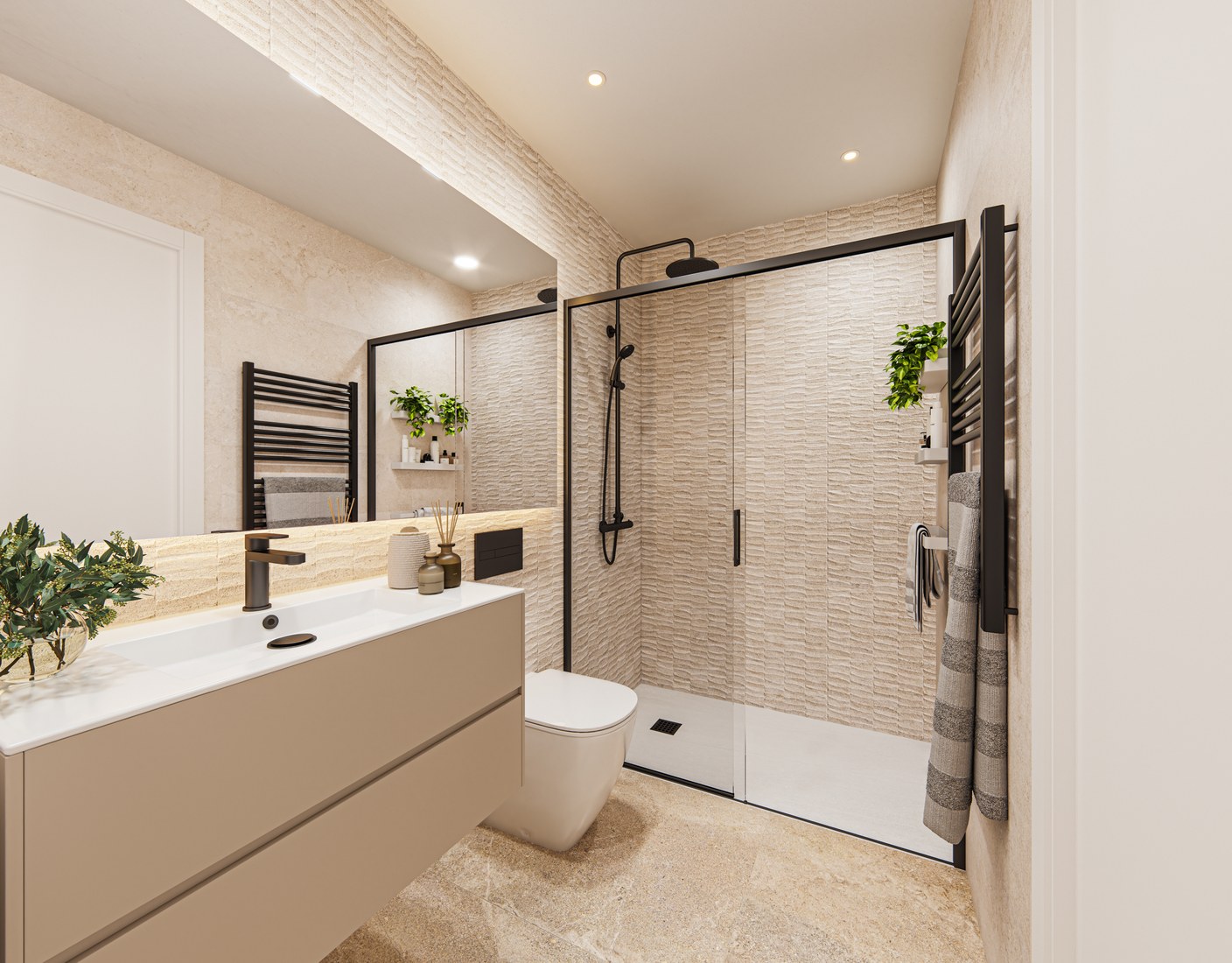 Technical specification, bathrooms and parking